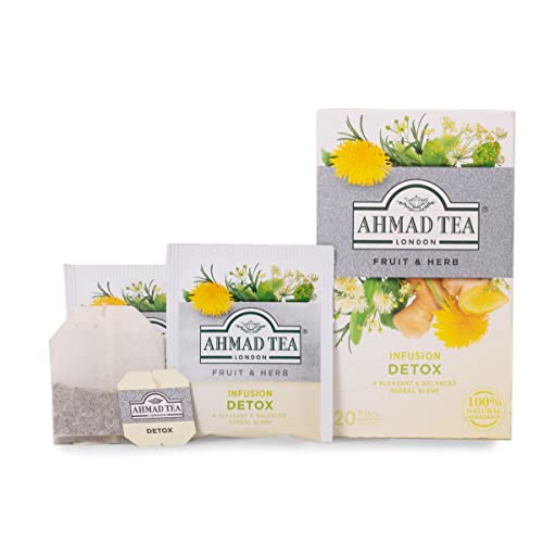 Ahmad Tea Herbal Tea, Ginger, Peppermint, Fennel, Dandelion, & B...