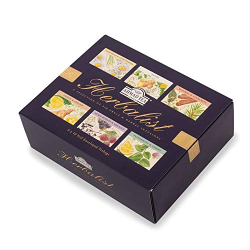 Ahmad Tea Herbalist Variety Gift Box, 60 Foil Enveloped Teabags