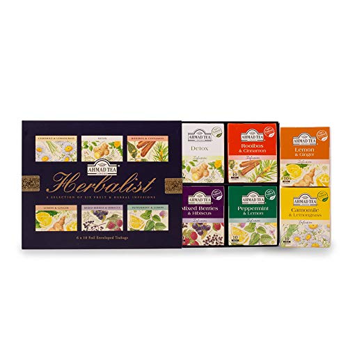 Ahmad Tea Herbalist Variety Gift Box, 60 Foil Enveloped Teabags