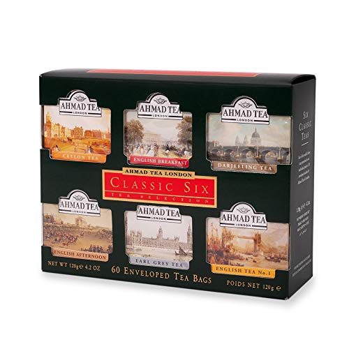 Ahmad Tea Classic Six Selection Envelope Teabag Gift Pack Black