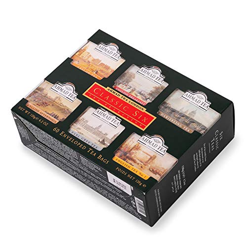 Ahmad Tea Classic Six Selection Envelope Teabag Gift Pack Black