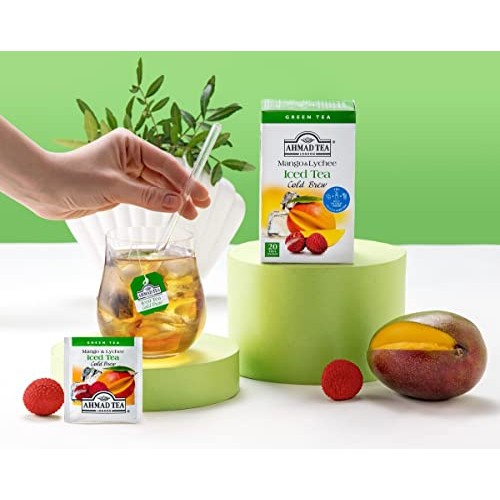 Ahmad Tea - Mango and Lychee Iced Green Tea Cold Brew 20 foil te...