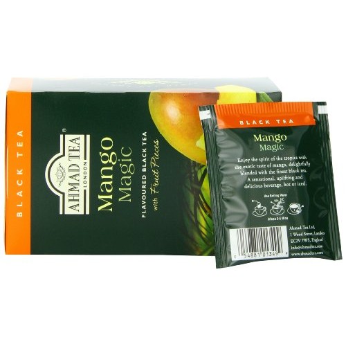 Ahmad Tea Mango Magic Black Tea, 20-Count Boxes Pack Of 6