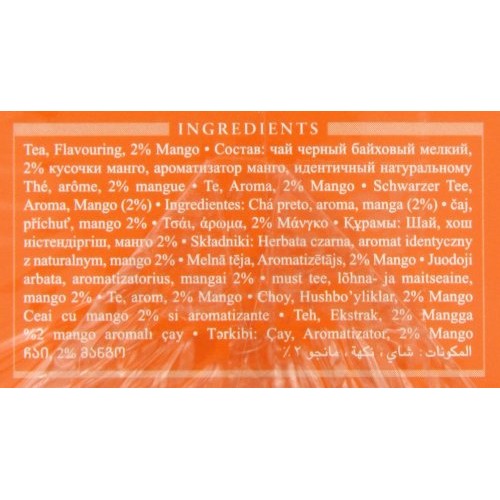 Ahmad Tea Mango Magic Black Tea, 20-Count Boxes Pack Of 6