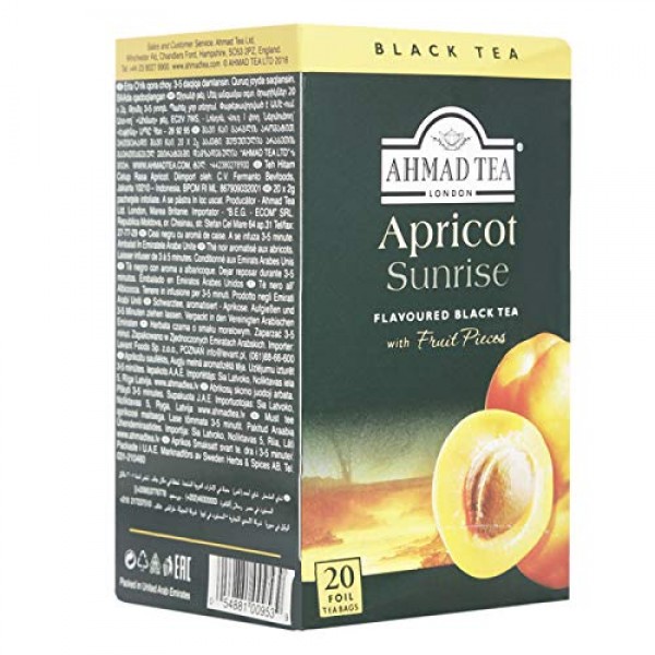 Ahmad Tea Apricot Sunrise , Tea Bags, 20-Count Boxes
