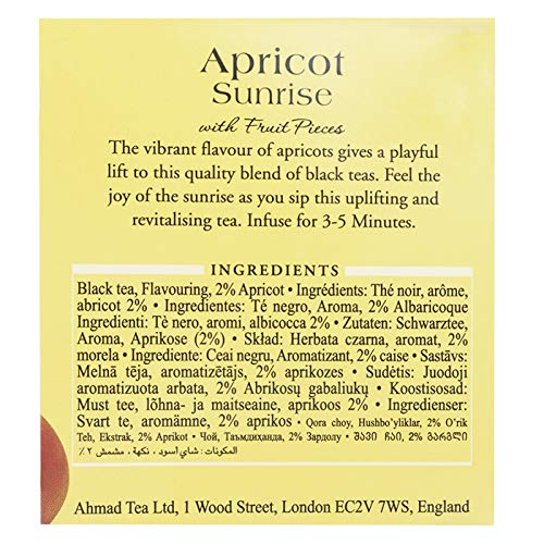 Ahmad Tea Apricot Sunrise , Tea Bags, 20-Count Boxes