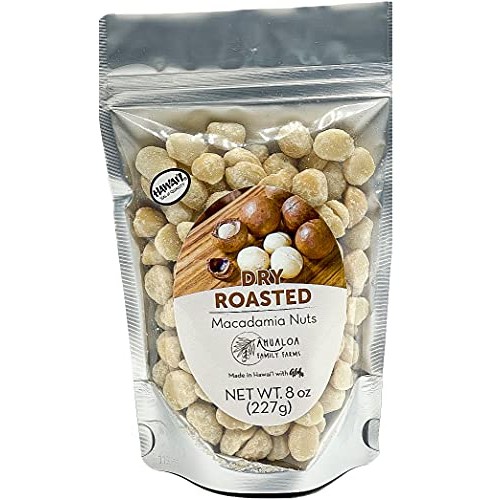 Macadamia Nuts Hawaiian Dry Roasted, Ahualoa Family Farms 8Oz.