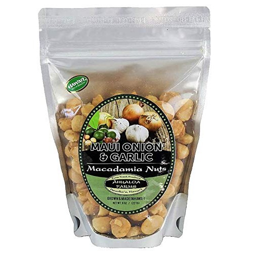 Macadamia Nuts Maui Onion &Amp; Garlic, Ahualoa Farms 8Oz.