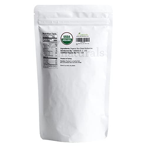 White Mulberries Dried Organic Bulk 2 Lbs Bag– 100% USDA Organic...