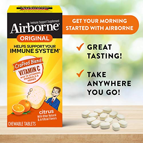 Airborne Vitamin C 1000Mg Per Serving - Citrus Chewable Tablet
