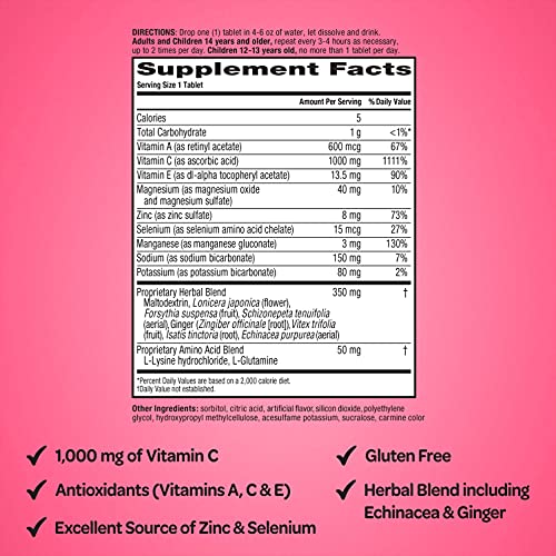Airborne Vitamin C 1000Mg Per Serving - Very Berry Effervescen