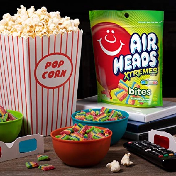 AirHeads Xtremes Bites, Rainbow Berry, Party, 30.4 OZ Stand Up Bag