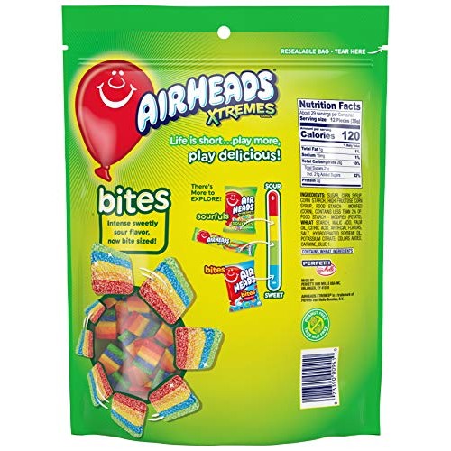 Airheads Xtremes Bites, Rainbow Berry, Party, 30.4 Oz Stand Up Bag