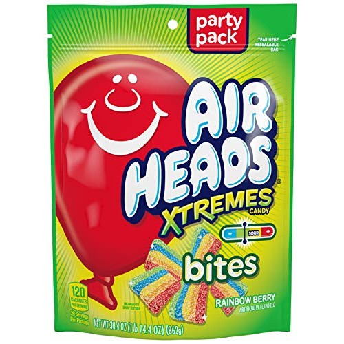 Airheads Xtremes Bites, Rainbow Berry, Party, 30.4 Oz Stand Up Bag