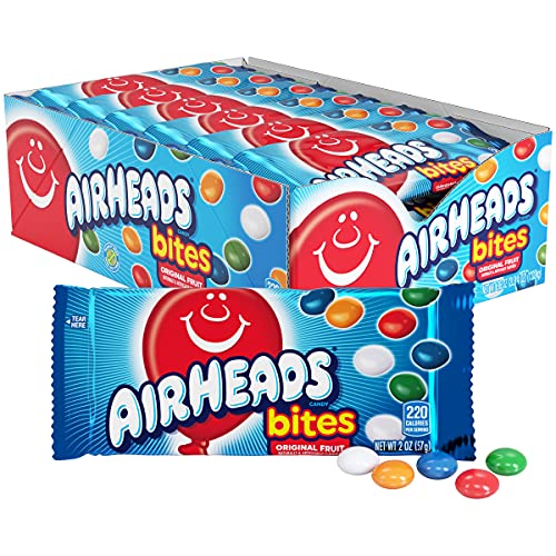 Airheads Candy Bites, Assorted Fruit Flavor, Non Melting, Hallow...