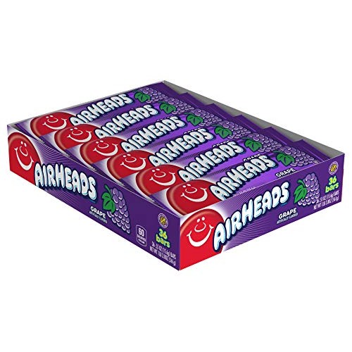 Airheads Candy, Individually Wrapped Full Size Bars, White Myste