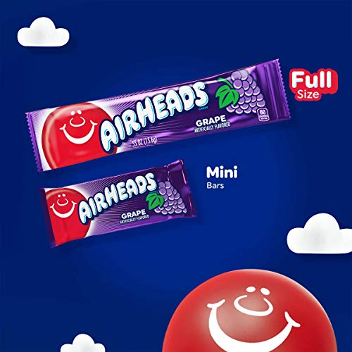 Airheads Candy, Individually Wrapped Full Size Bars, White Myste