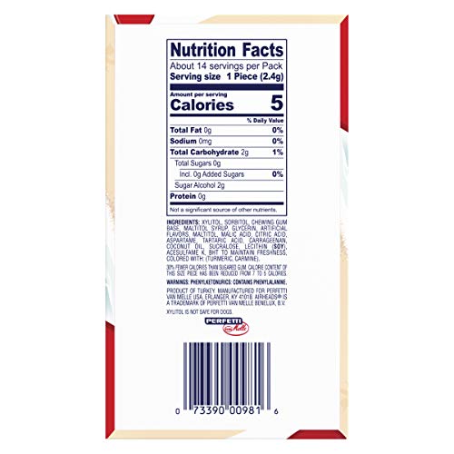 Airheads Candy Sugar-Free Chewing Gum With Xylitol, Raspberry Le