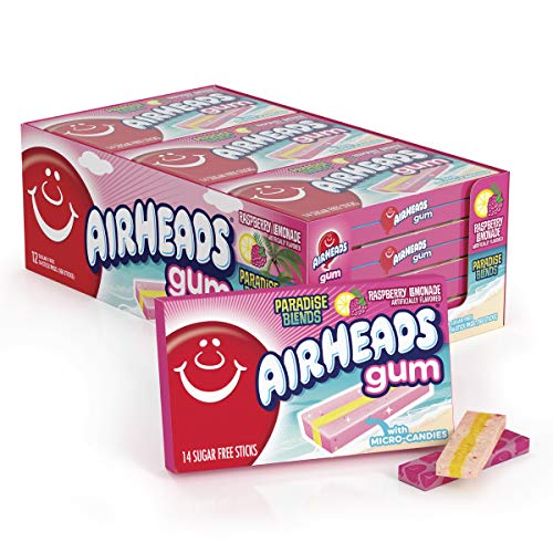 Airheads Candy Sugar-Free Chewing Gum With Xylitol, Raspberry Le