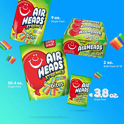Airheads Xtremes Bites Sweetly Sour Candy, Rainbow Berry, Non Me