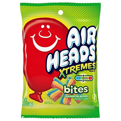 Airheads Xtremes Bites Sweetly Sour Candy, Rainbow Berry, Non Me