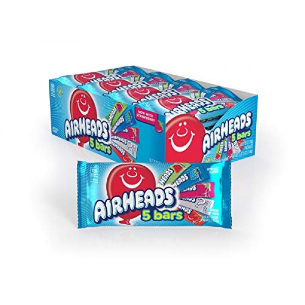 Airheads Variety 5 Full Size Bars Pack with Counter Display, Ass...