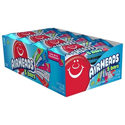 Airheads Variety 5 Full Size Bars Pack With Counter Display, Ass