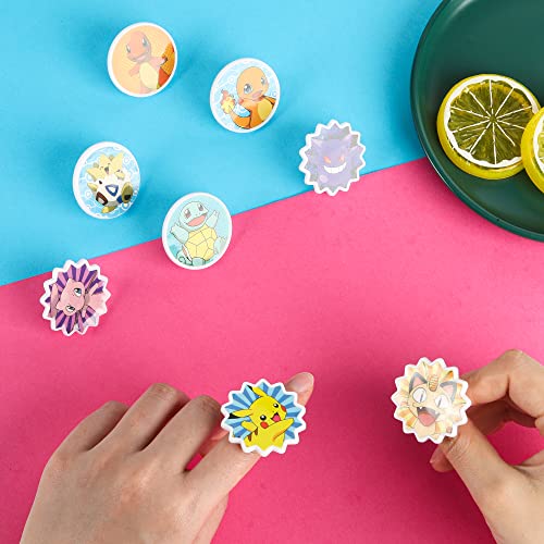 24Pcs Anime Cake Toppers Cupcake Ring Decor For Kids Cartoon The