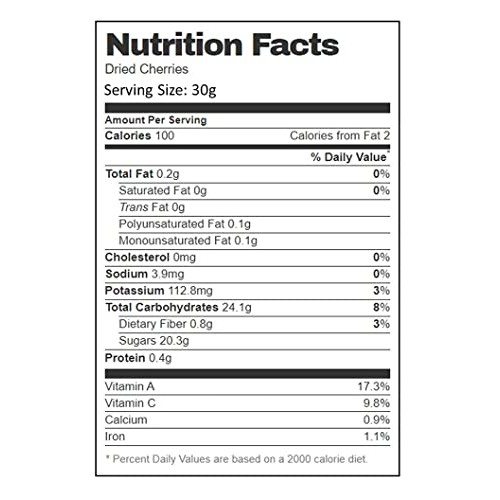 Aiva Dried Tart Pitted Cherries 1 LB Natural Cherry Non-GMO, Bulk