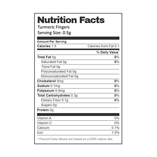 AIVA Dry Turmeric Roots | Fingers | Whole roots - 7 Ounce 200gm