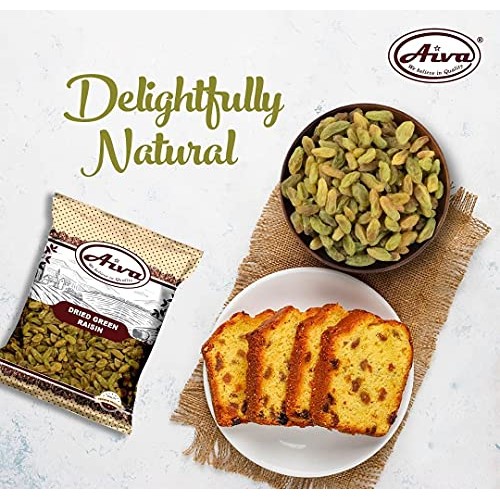 Aiva - Green Raisins - 2 Lb | Premium Large Seedless Dried | No