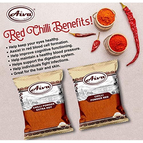 Aiva Indian Red Chili Powder Extra Hot | All Natural | Non Gmo |