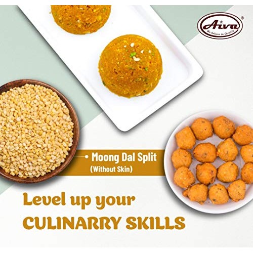 Aiva Moong Dal / Moong Dhuli Mung Bean Hulled Split 4 Lb