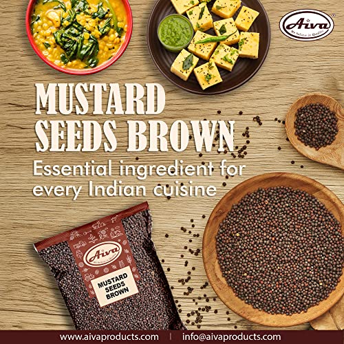 AIVA Mustard Seeds Brown RAI SARSON Whole I All Natural | Vega...