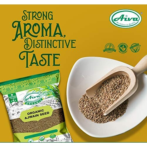 Aiva Organic Ajwain Seeds Bishop Weeds 3.5 Oz
