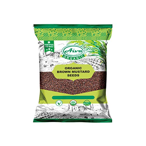 Aiva Organic Brown Mustard Seeds Rai 3.5 Oz