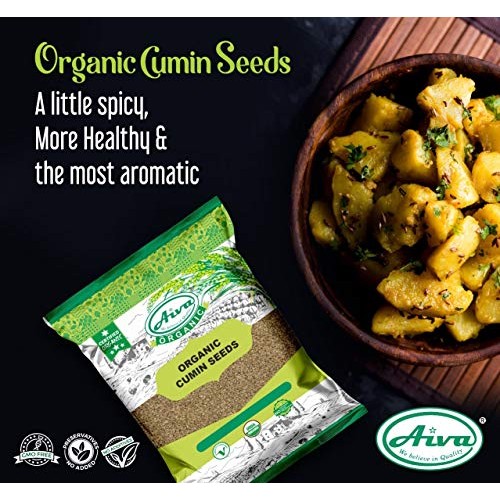 Aiva Organic Cumin Seeds Jeera 14 Oz