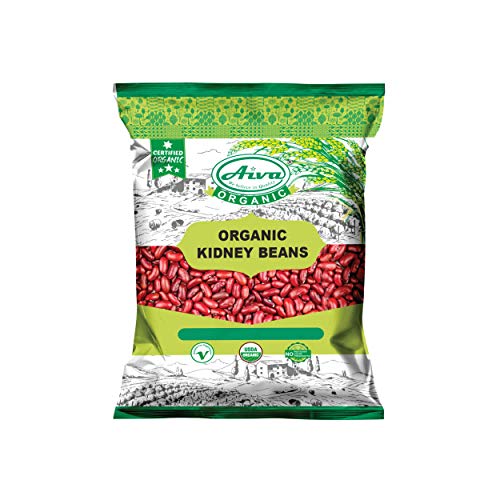 Aiva Organic Dark Red Kidney Beans, - Non-Gmo, Kosher, Raw, Spro
