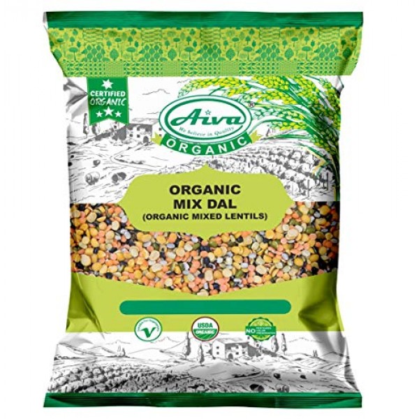 Aiva Organic Mix Dal | Mixed Lentils | Lentils Blend 1 LBS
