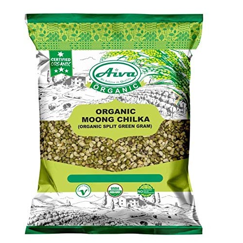 Aiva Organic Moong Split With Husk Green Mung Bean Split - Usd