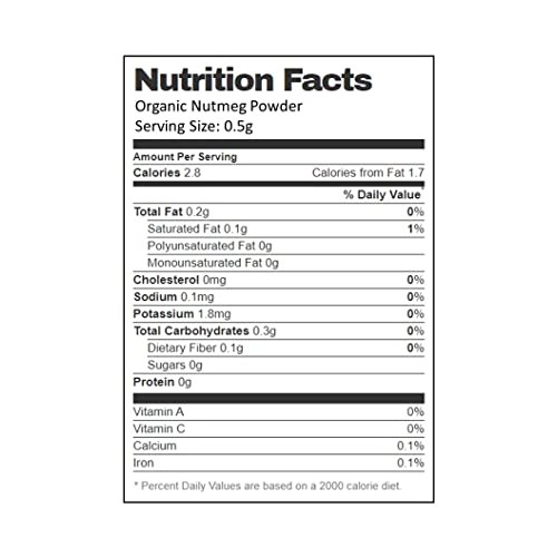 Aiva - Organic Nutmeg Powder Jaifal Powder - Usda Certified