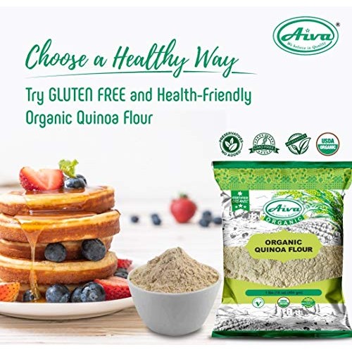 Aiva Organic Quinoa White Flour Ground , Vegan, Non-Gmo Grain