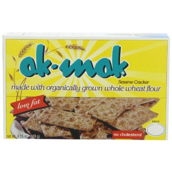 Ak-Mak Sesame Crackers, 4.15 Ounce Pack of 12
