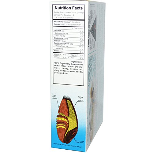 Ak-Mak, Whole Wheat Flour Sesame Cracker, 4.15 Oz Pack Of Six