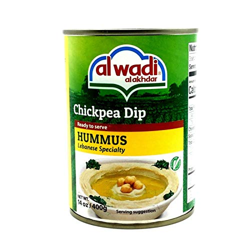Al Wadi Al Akhdar Lebanese Hummus Chickpea Dip 4 Cans 14Oz. 400G