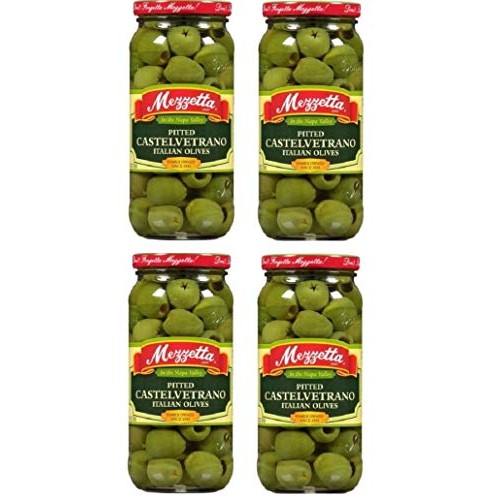 Mezzetta Italian Pitted Castelvetrano Green Olives -8 Oz. Pack O