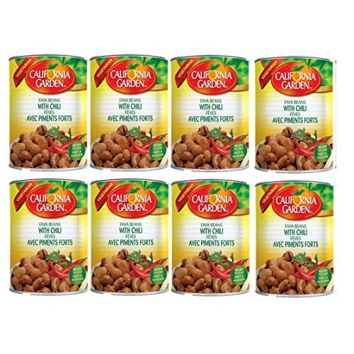California Garden Premium Kosher Fava Beans With Chili 8 Cans 16