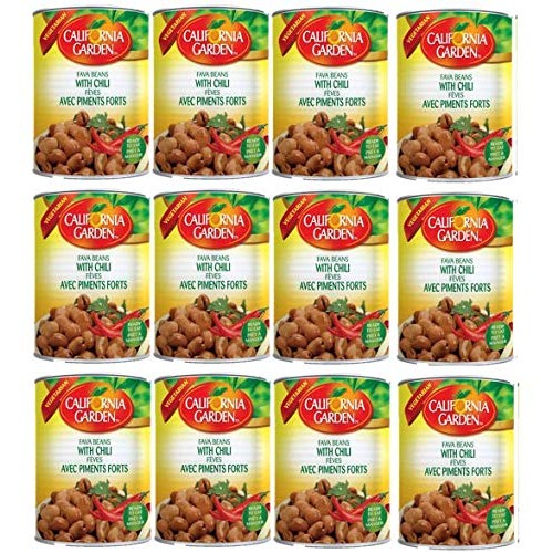 California Garden Premium Kosher Fava Beans With Chili 12 Cans 1