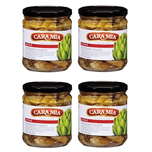 Caramia California Style Grilled Artichoke Hearts 4 Glass Jars N