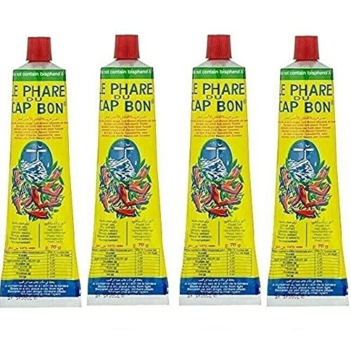 Harissa Hot Chili Paste 4 Tubes 70g/2.4oz هريسة الوطن القبلي فلف...